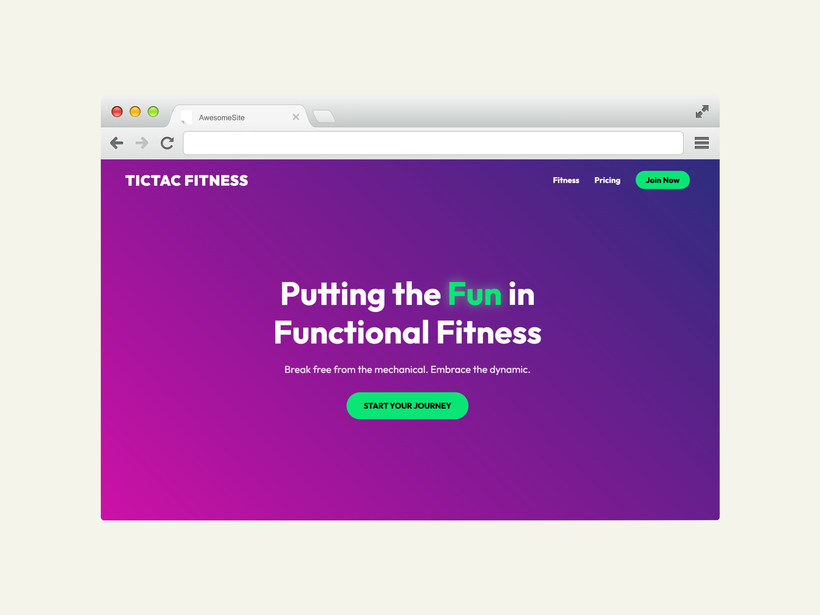 TicTac Fitness — Fitness club website